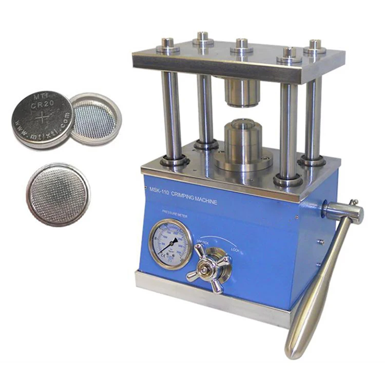 آلة تجعيد الختم الهيدروليكي لخلية العملات المعدنية اليدوية لبطارية المختبر من AOTELEC لخلية الزر