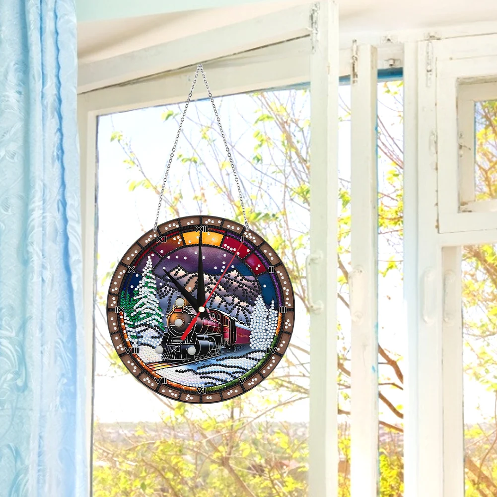 

Diamond Painting Clock Special Shaped DIY Art Mosaic Rhinestone Wall Clocks Kit Dog Pattern Clock Wall Clock for and Adults