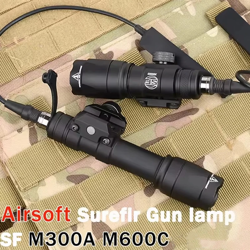 

Tactical Airsoft Surefir M600C M600 M300 Tactical Scout Light AR15 Rifle Weapon Flashlight LED Hunting Spotlight SF M300A M600C