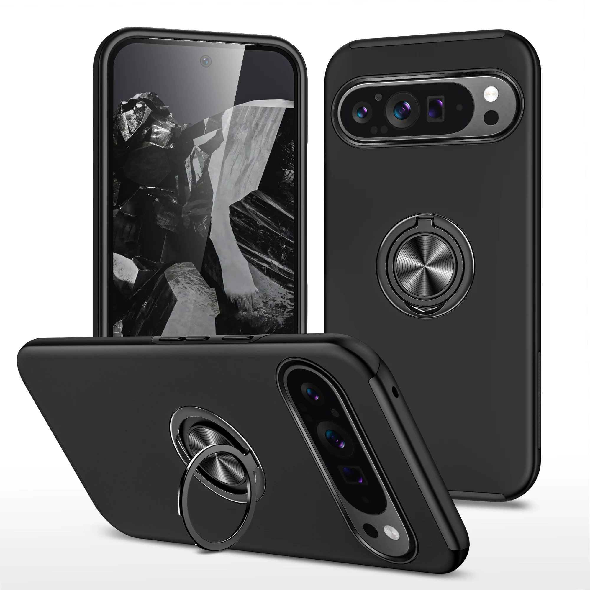 

HARUINO is suitable for Google Pixel 9 ProXL phone case anti drop Pixel 9 car magnetic ring men's business protective case