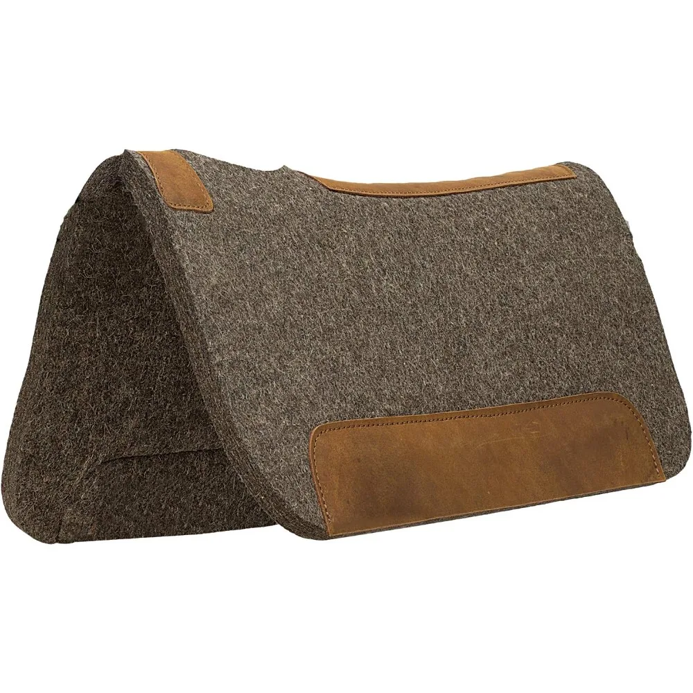 Leather Pony Contoured 100% Wool Felt Saddle Pad Crafted for Comfort Close Contact Fit Wool Felt Saddle Pad