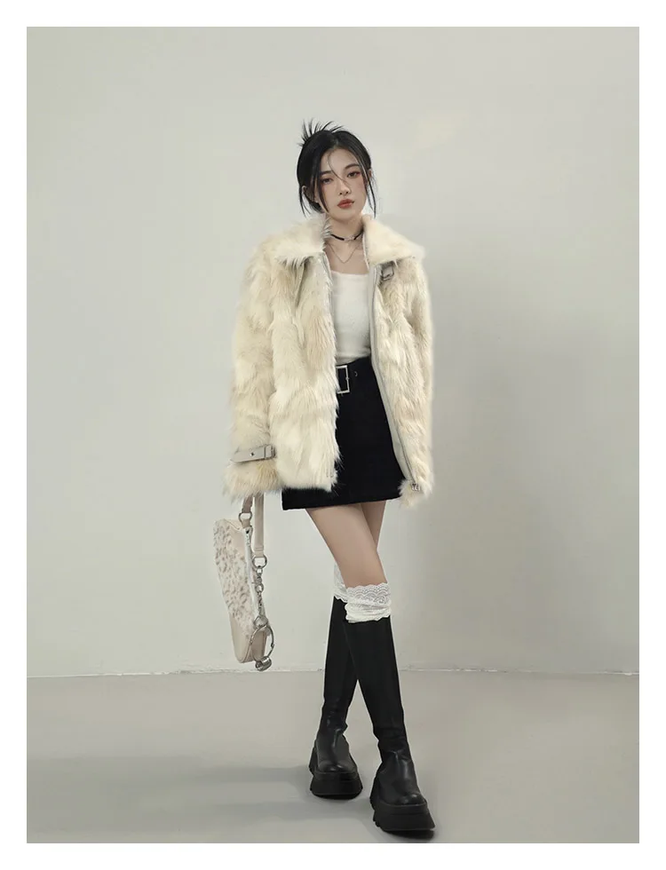 2025 เสื้อผ้าสตรี ขนเทียมหนาพิเศษ สำหรับฤดูหนาว รุ่นใหม่ 1205