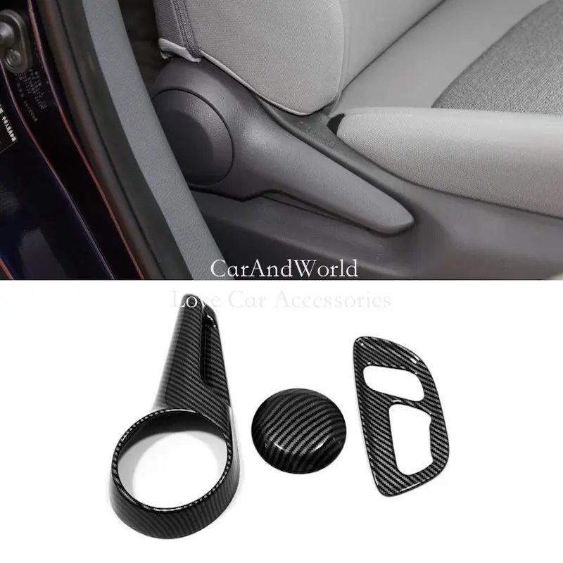 

Carbon Fiber Seat Switch Adjust Knob Button Frame Cover Trims Decorate Car Interior Accessories For Toyota Sienna XL40 2021-2025