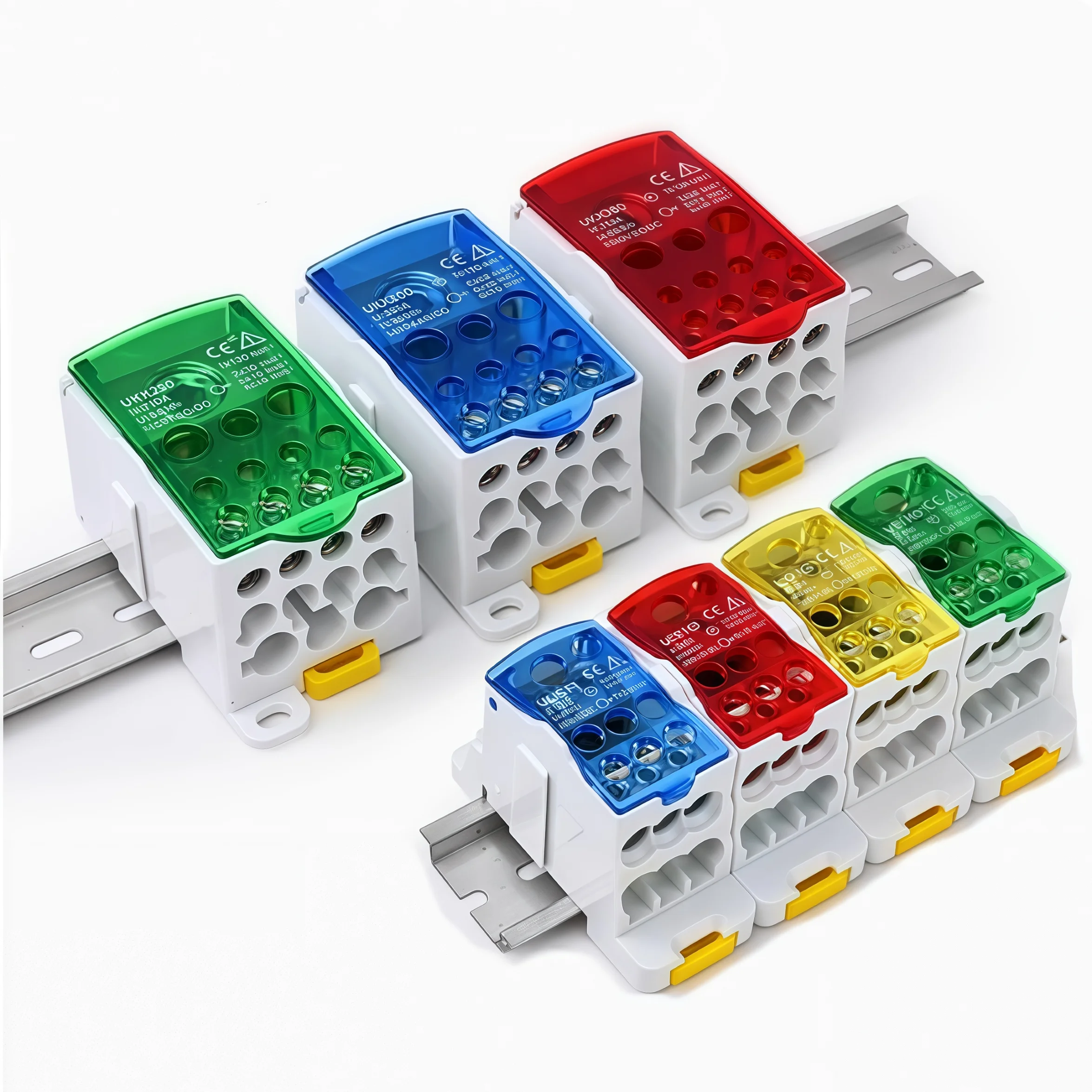 【UKK】Single - Pole Track - Type Junction Box | 80A - 500A Spliceable Multi - Output Terminal Blocks | Universal Power Connector