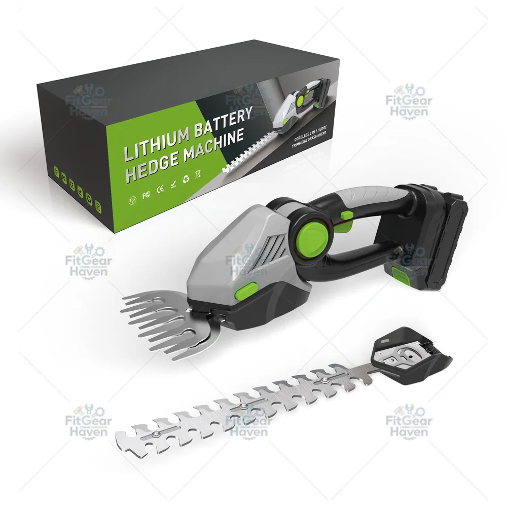 Suitable for household wireless handheld 2-in-1 electric small hedge trimmer and lawn mower