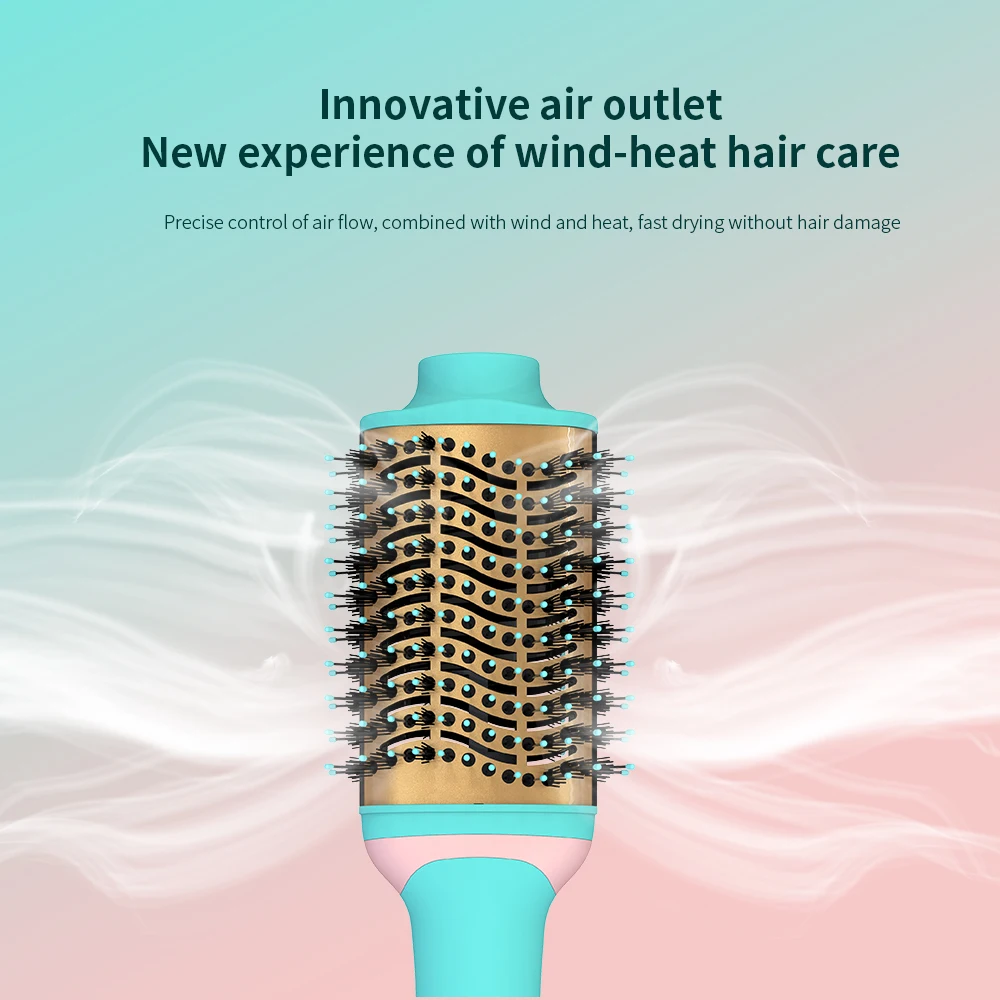 جديد وصول المهنية البيضاوي الشكل فرشاة الهواء الساخن مخصص اللون/شعار تفجير مجفف الشعر متعدد الطراز أدوات مختلفة نمط الشعر