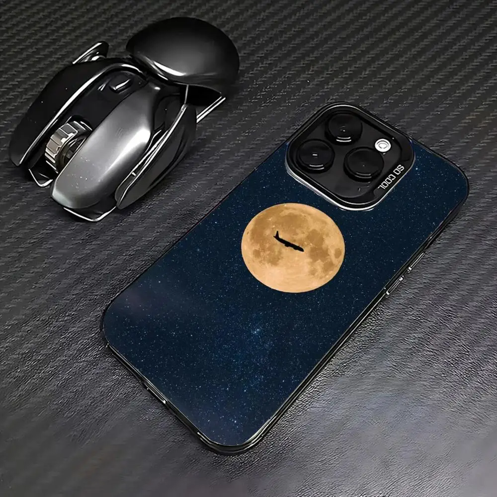 

Plane passed by the moon Phone Case case for iPhone17 16 15 14 13 12 11 Pro/ Max/Plus shock-proof rear cover anti-fingerprint