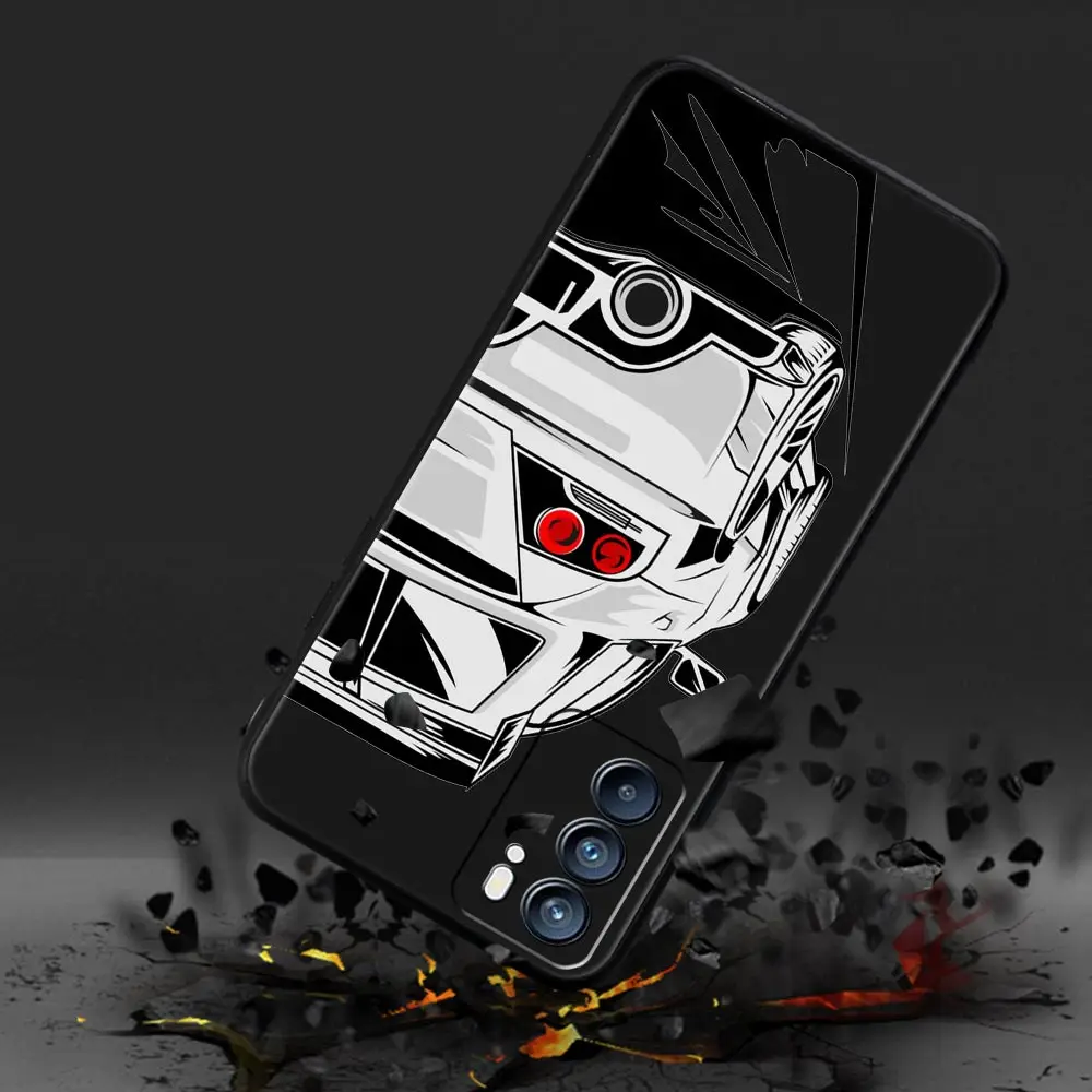 Japan JDM Sports Cars Phone Case For Oppo A54 A53 A52 A9 A15 A16 A76 A74 A57 A31 Find X6 Pro X5 Reno8 Reno7 Reno6 Pro 5G Cover