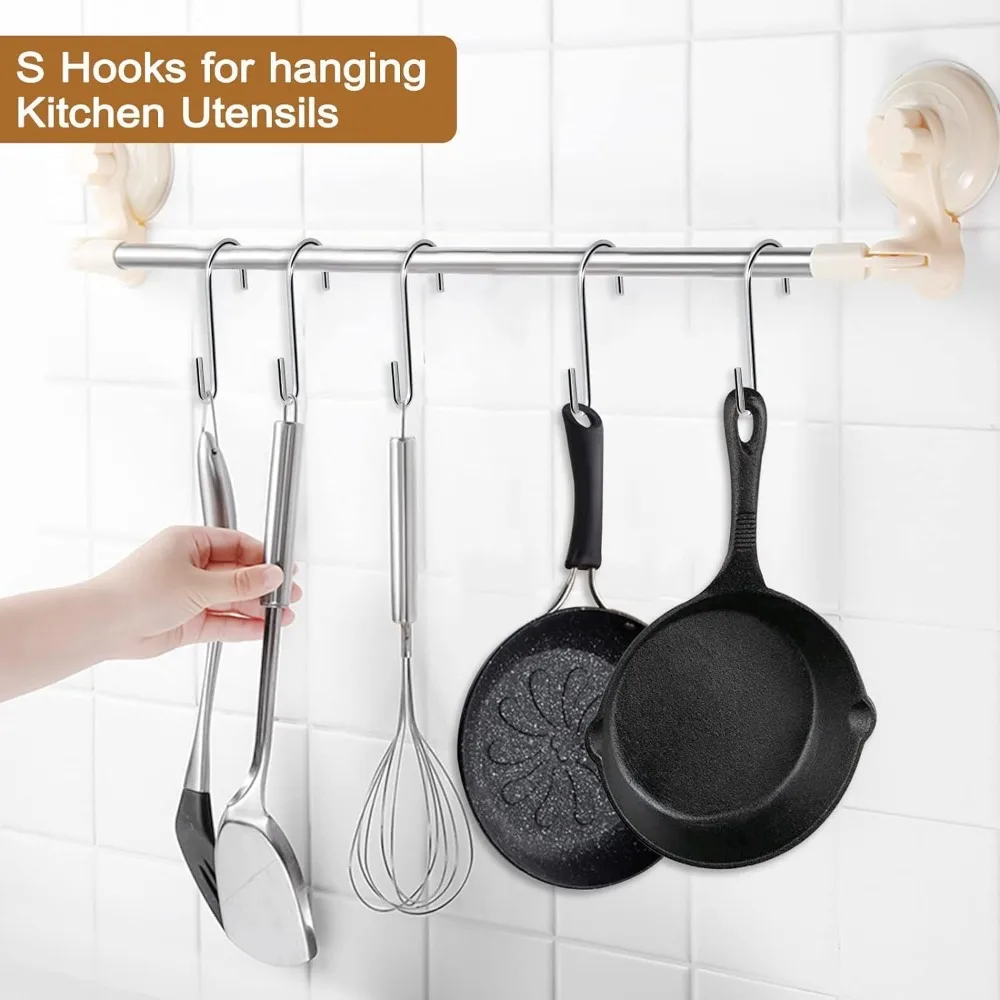 Heavy Duty S Haken Pan Pot Houder Rack Haken Opknoping Hangers S Vormige Organizer Opberghouder Kleding Tassen Keuken Accessoires