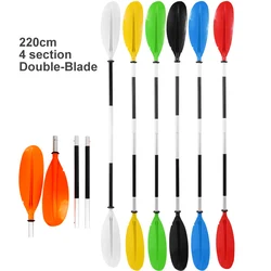 4 section aluminium paddle double blade kayak raft oar 220cm inflatable boat fishing surf sup board stnad up paddle surfboard