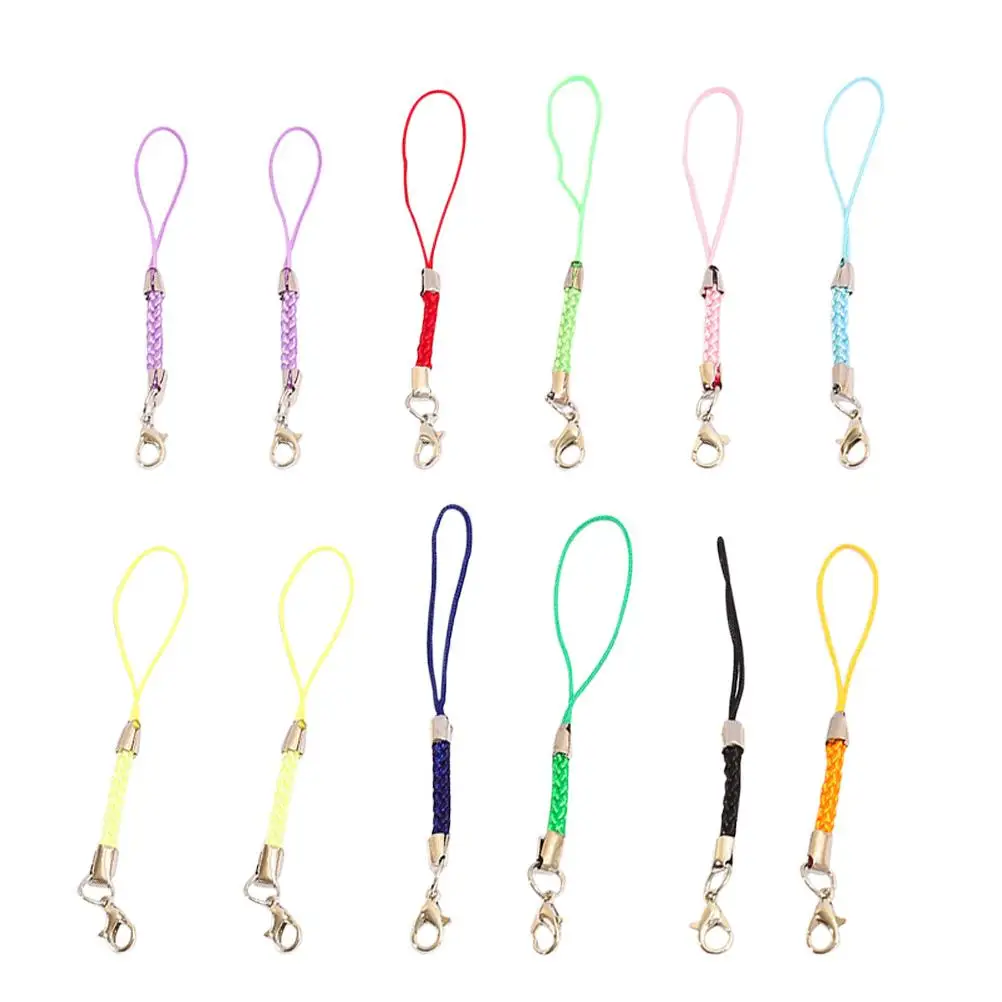 

15pcs Lobster Phone Phone Strap Chain Decorative Strap Wrist Ring Cell Lanyard High Quality Smooth Lightweight
