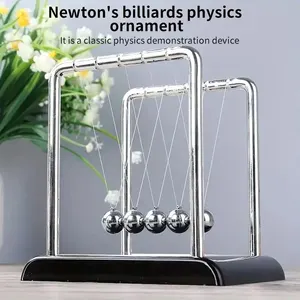Newton's Cradle Balance de acero Ball Suministros Física Ciencias Péndulum Desktop juguetes de escritorio Regalos de alivio del hogar Decoración del hogar 8 mejores escondite de hierro de ventas - №3