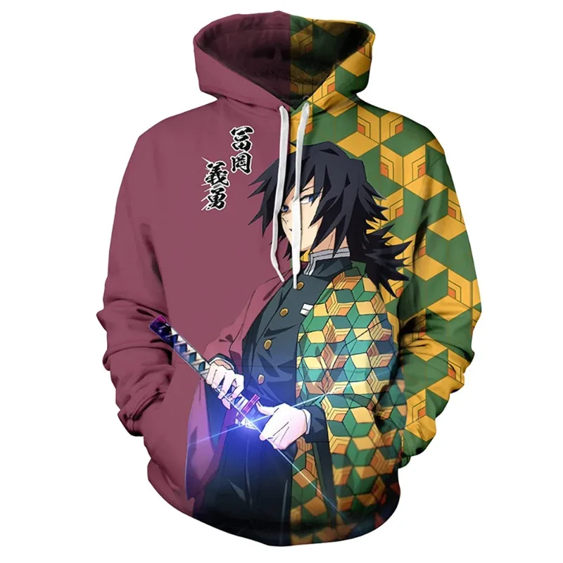 

Japanese anime Demon Slayer Kamado Tanjirou Handsome cartoon patterned hoodie anime merchandise small gift