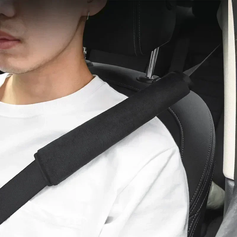 

1/2Pcs Universal Comfortable Seat Belt Cover Adjustable Plush Car Safety Belt Cute Pink Car Accessories Car Accessories Interior