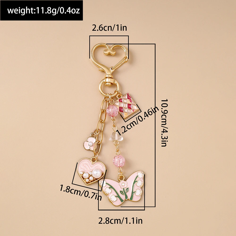 Bohemia Fashion Schmetterlings-Schlüsselanhänger für Männer und Frauen, Auto-Schlüsselanhänger, Handtaschenanhänger, Mädchen-Geschenk zum Geburtstag, Schmuck-Accessoires, DIY – Detail 2