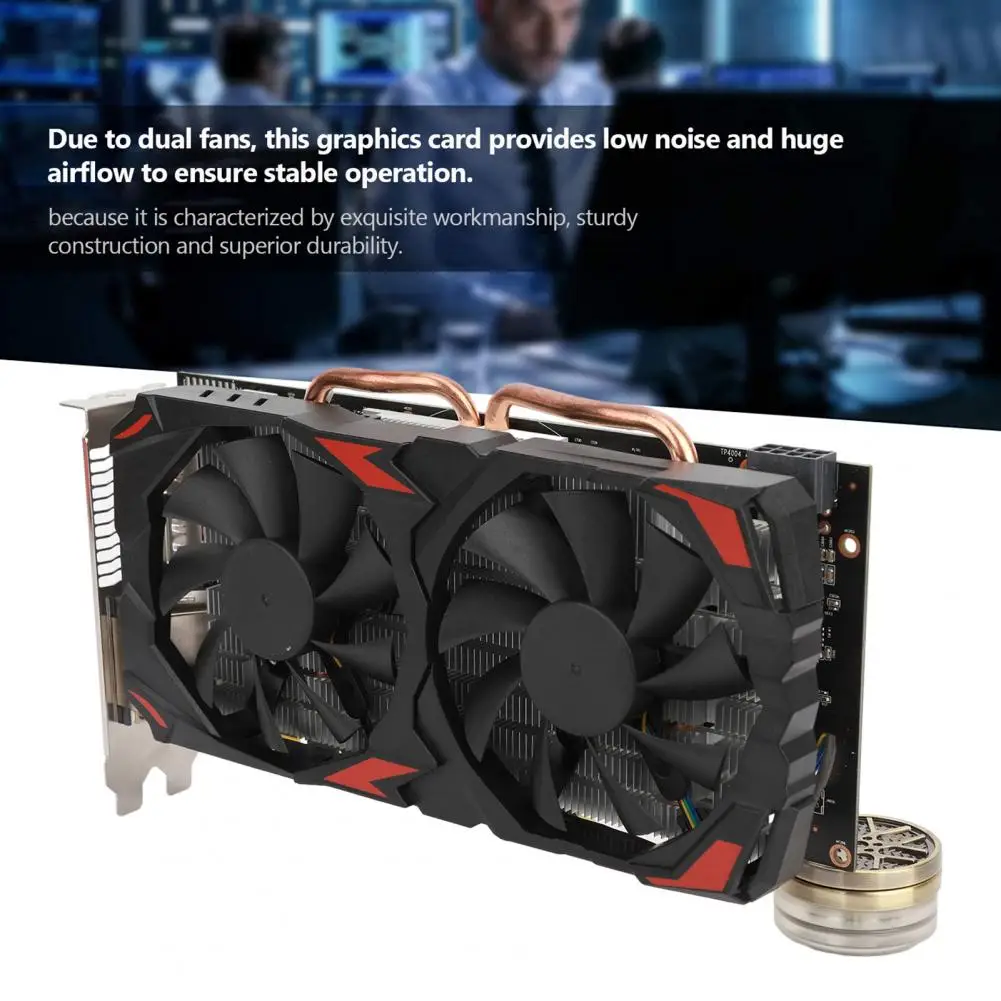 RX580 Graphics Card Reliable Memory Video Gaming Card Low Noise Gaming GPU  Video Card Cooling Fan Computer Accessories