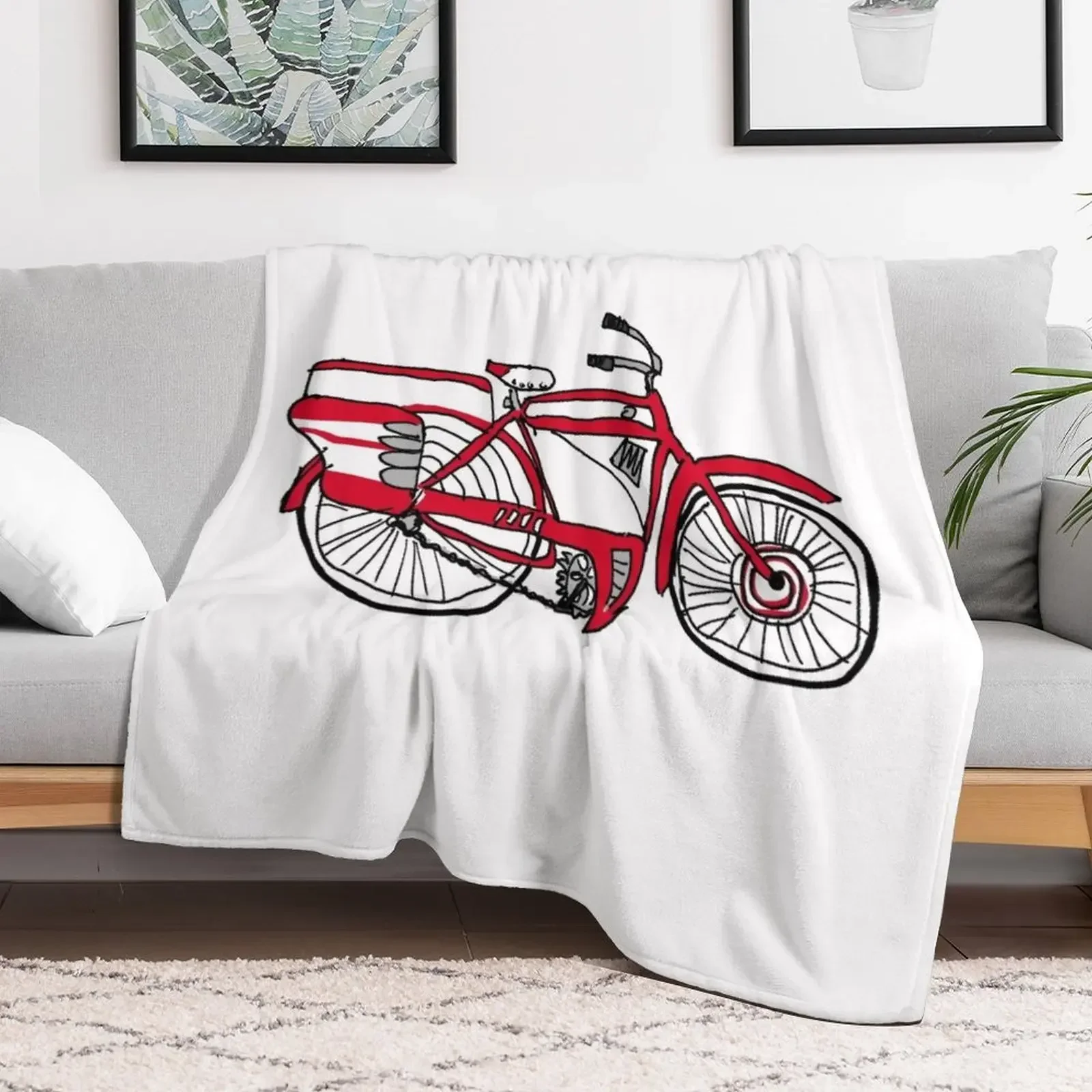 Pee Wee Herman's Bike Throw Blanket Blankets For Bed Soft Beds Soft Plush Plaid Blankets