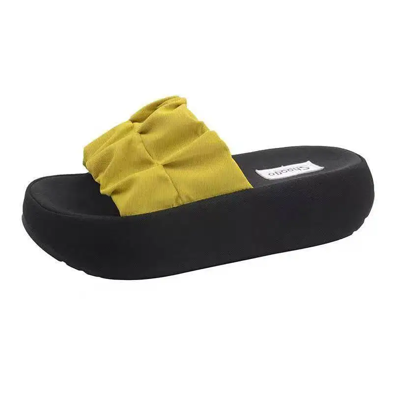 

2026 Summer vintage flip-flops with thick soles elevated height comfortable soft soles lightweight anti-slip and casual sandals