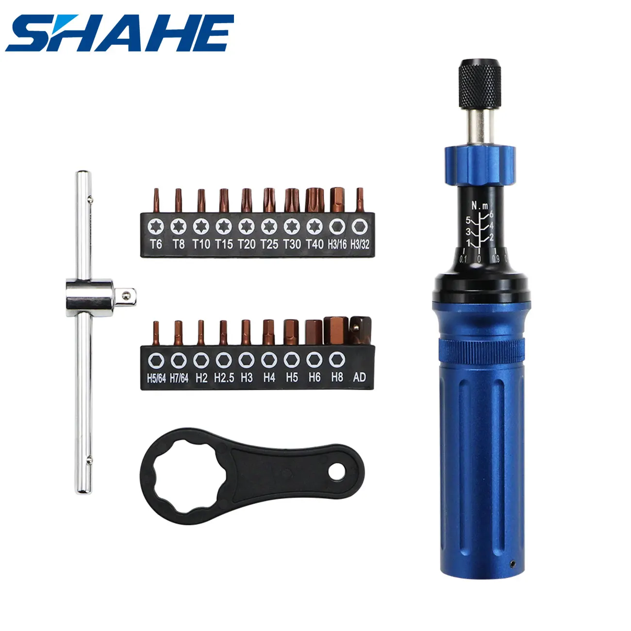 SHAHE Torque Screwdriver Precision with Mechanical Preset Slip Torque Clutch and 20 Piece Tool Set for Maintenance and Assembly
