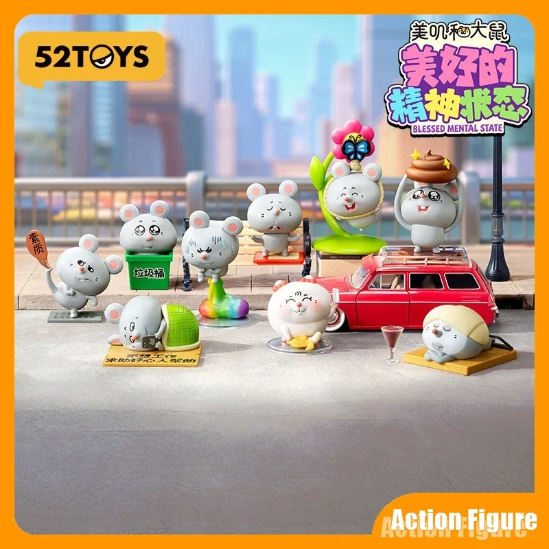 

52toys Meiji And Big Rat Blessed Mental State Blind Box Figure Collectible Desktop Decor Gift For Anime Lovers Festival Gift