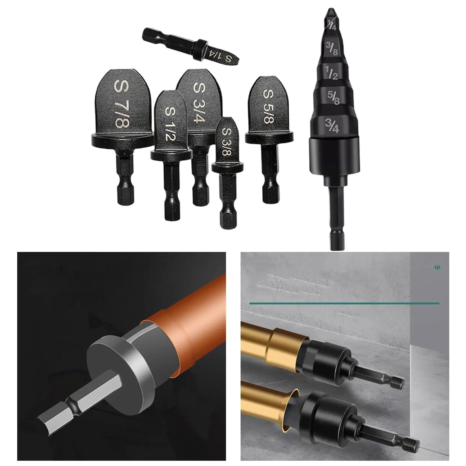 Hand Operated Copper Tube Expander for Air Conditioner Pipe Swage Tool Steel Construction with Multiple Size Heads
