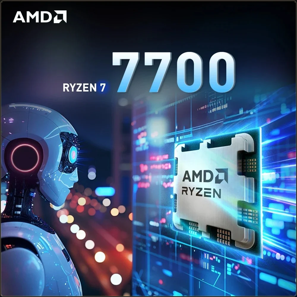 

2026 New! AMD Ryzen R7 7700 Cpu Processor 3.8Ghz 8-Core 16-Thread Cpu L3=32M Socket AM5
