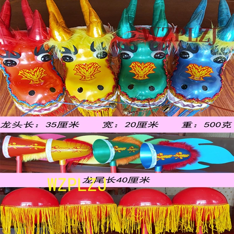 5 meter Golden Kid China Dragon Dance-kostuum 6 spelers Prestaties Kinderen Creatief spel Sportspeelgoed Event Park Stage Festival