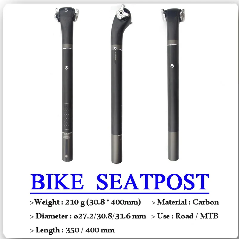 Ullicyc Full Carbon Fiber Bike Seatpost 5/20 Degree Carbon Seatpost  MTB/Road Bicycle Seatpost Seattube Black UD Matte  HP293