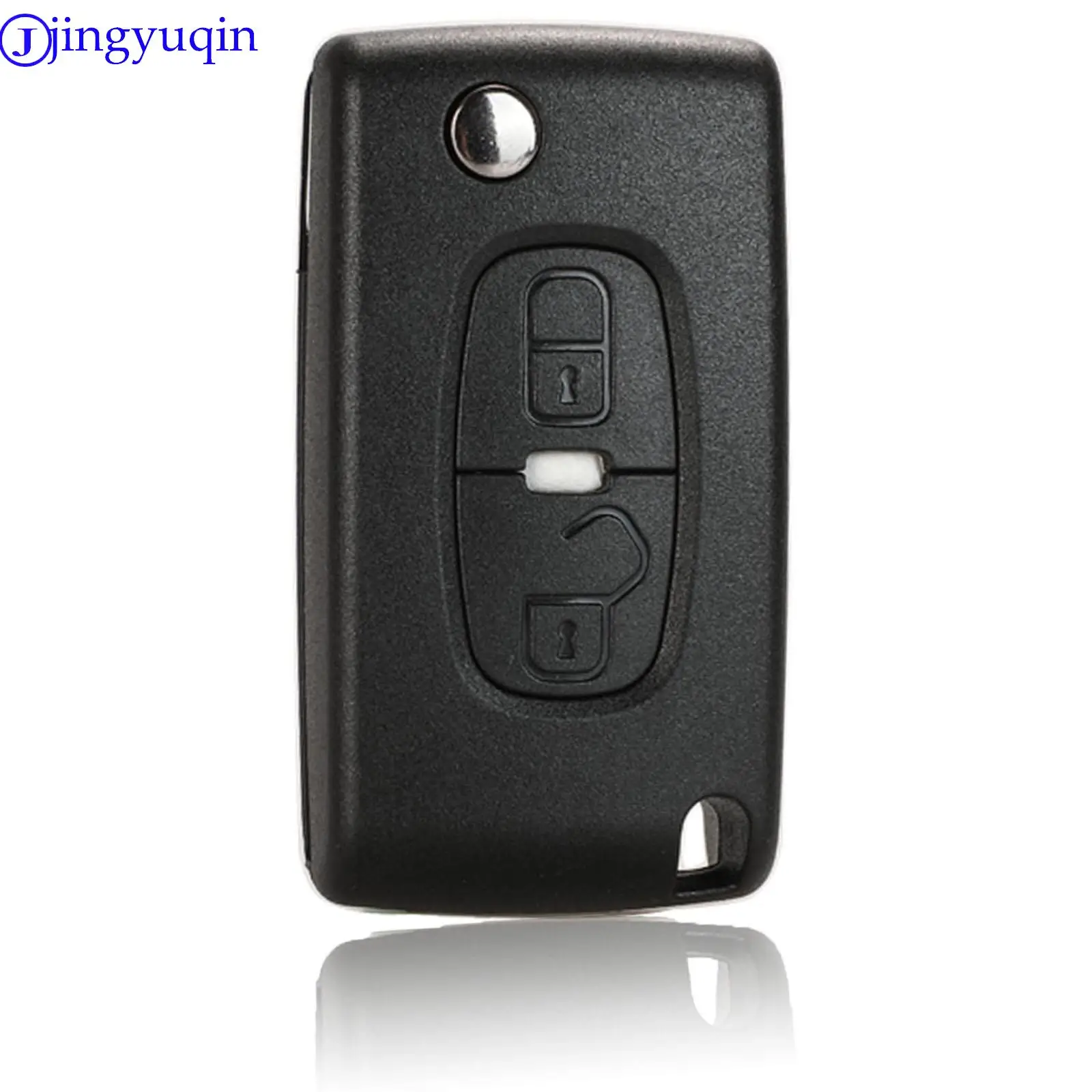 jingyuqin 2 Buttons  Remote Car Key Shell Case For Peugeot 4007 ET 4008 Citroen C-Crosser C4 Aircross Fob MIT-11R Blade