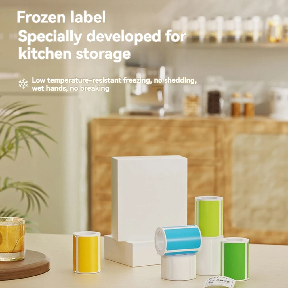 TTKK-NIIMBOT B21/B1/B203/B3S용 냉동 라벨 용지는 저온에 강합니다. Down-18 ° C 주방/냉동고 캐비닛용