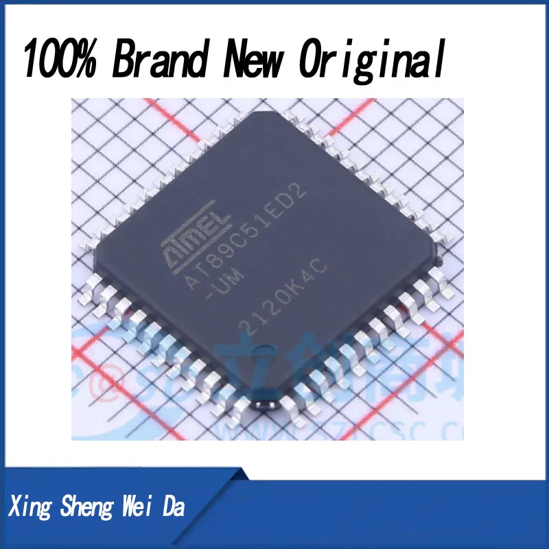 

New Original AT89C51ED2-UM AT89C51ED2-RLTUM TQFP44 Microcontroller Chip