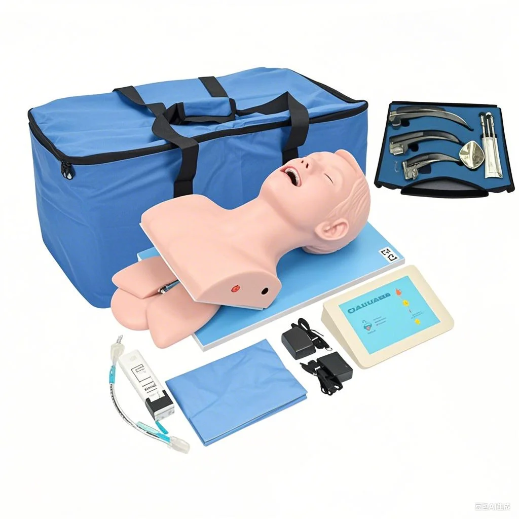 Electronic Human Tracheal Intubation Model 110-220V Oral Nasopharyngeal Adult Airway Emergency Medical Nurse Training Mannequin
