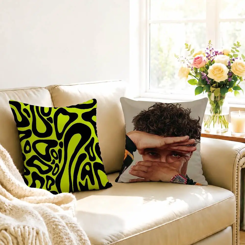Ace driver Lando Norris Square Double-Sided printed Pillow Case Bedroom Bedside Pillow Sofa Cushion Cover Gift