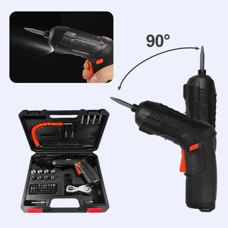 1800mAh Electric Screwdriver Battery Rechargeable Screwdriver Powerful Impact Wireless Screwdriver Drill Electric Screw Driver