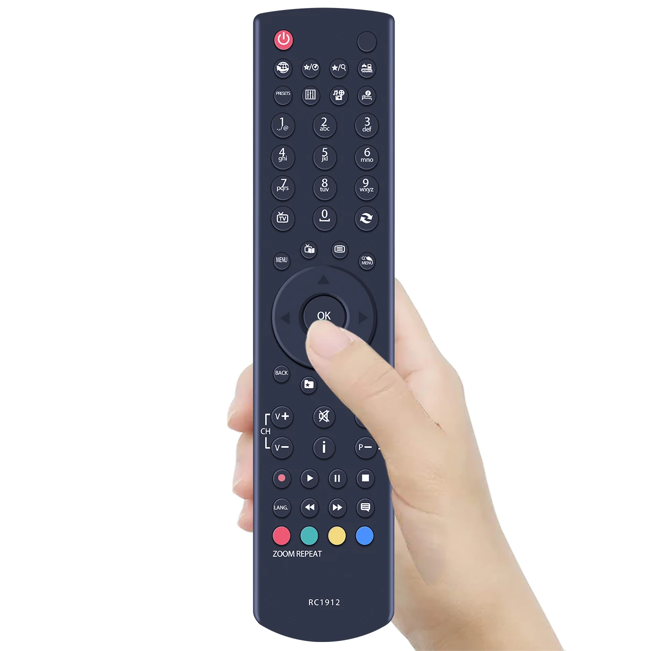 New RC1912 For Celcus TECHWOOD Polaroid Vestel Telefunken TV Remote Control 22167FHDDVD P48LED14 DLED32167HD