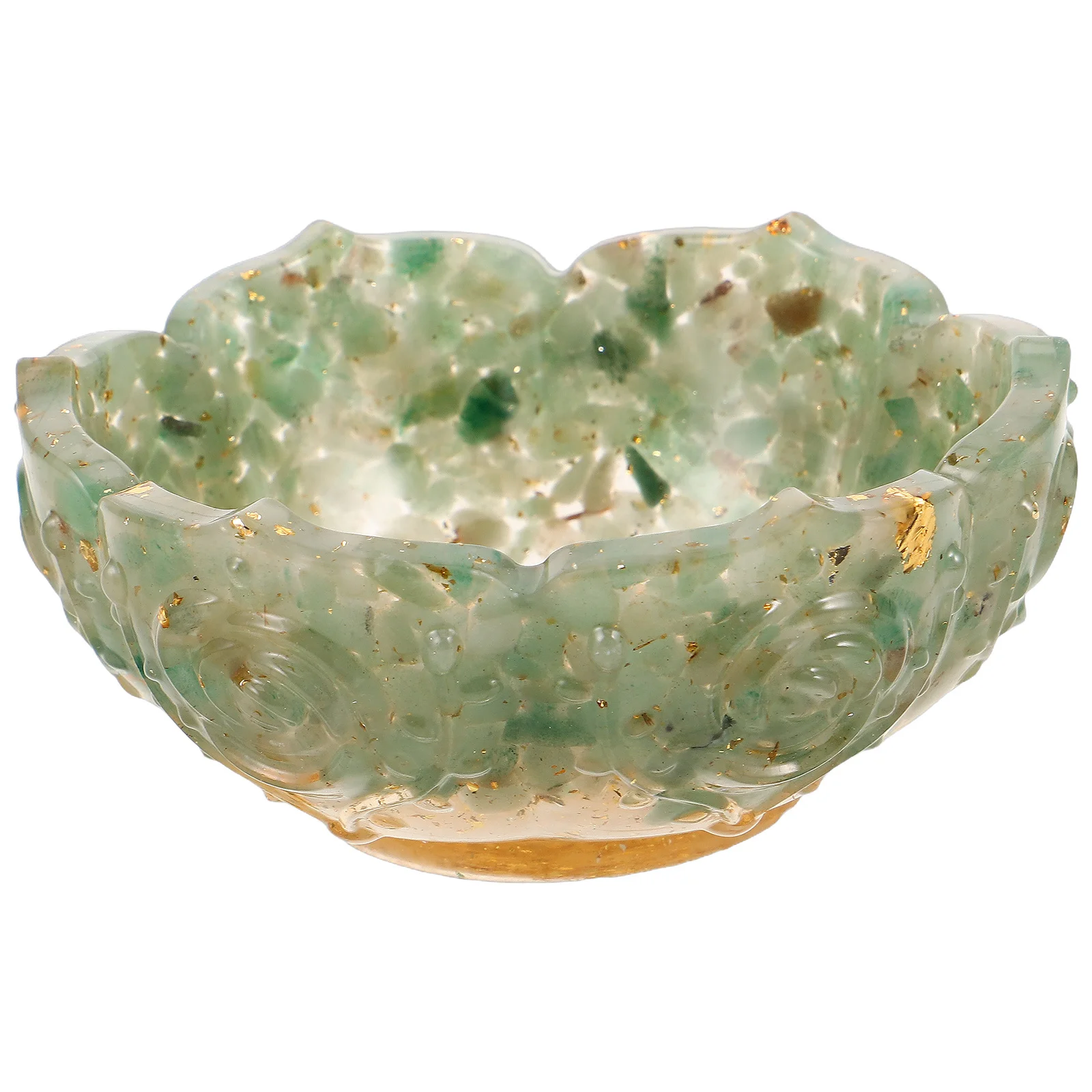 

Small Resin Lotus Flower Jewelry Dish For Earrings Necklaces Rings Trinkets Key Bowl Organizer Crystal Tray Entryway Vanity