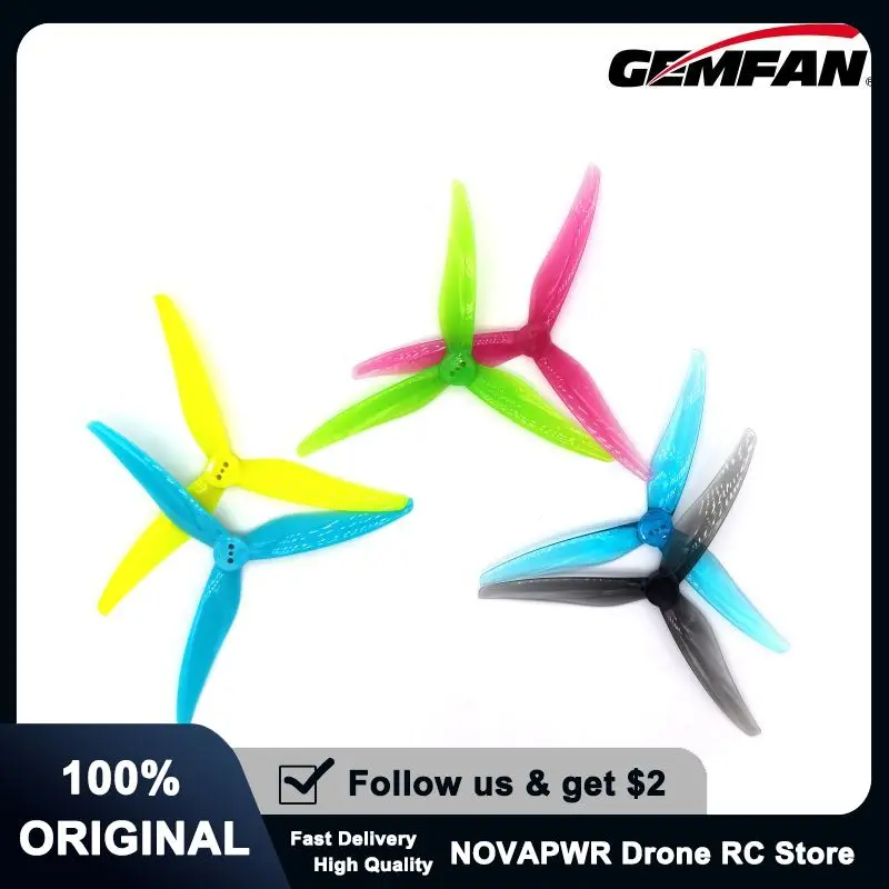

Gemfan Hurricane SL5125 5.1Inch Propeller Dual Mount Holes for Toothpick FPV Drones
