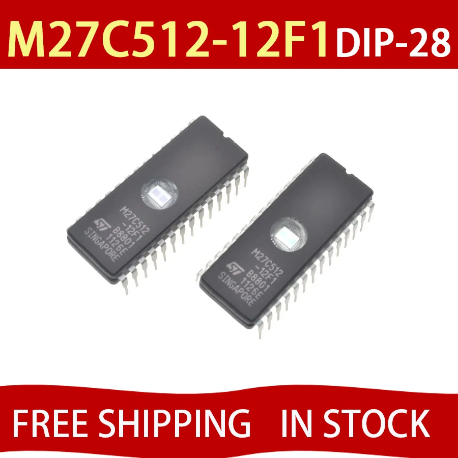 1 Stück M27C512-12F1 neue ST 27C512 DIP-28 EPROM IC CHIPS Drive IC
