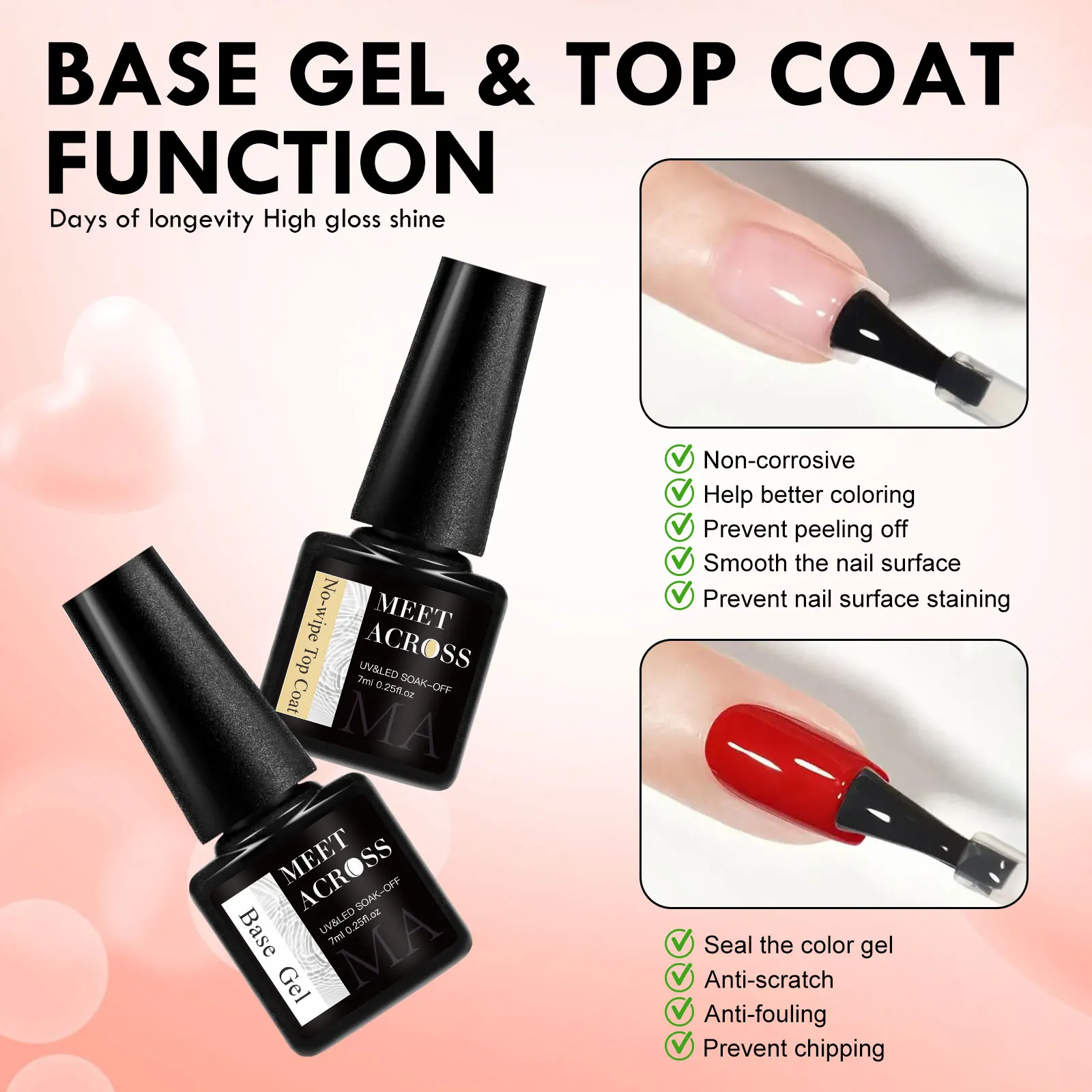 14 قطعة عارية الوردي سريعة تمديد جيل للأظافر عدة ، 6 واط مسمار مصباح ، قاعدة معطف فوقي وأدوات الأظافر ، UV LED مسمار الفن للنساء الفتيات DIY بها بنفسك #4