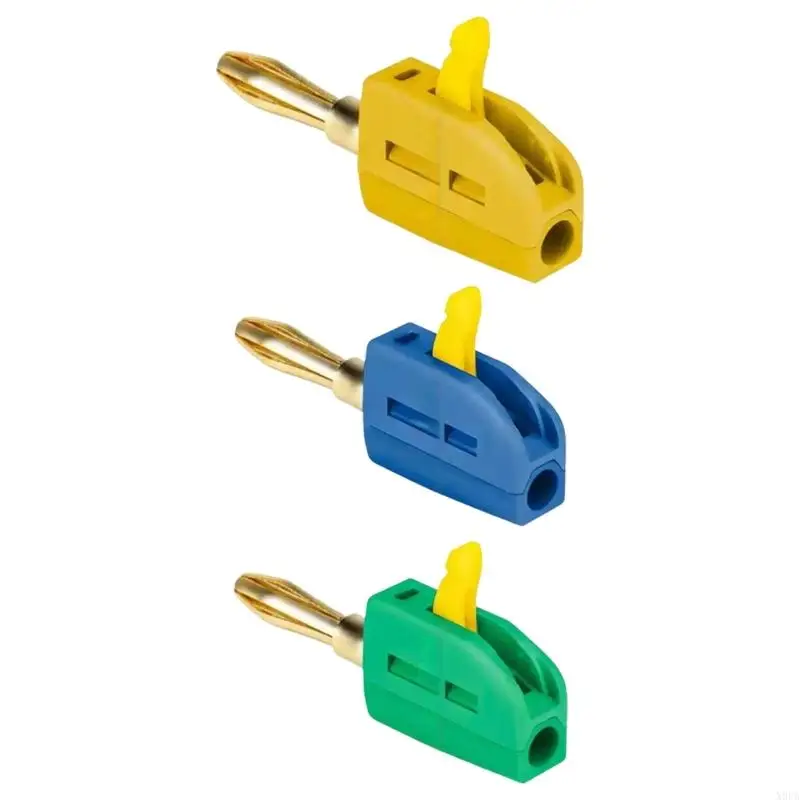 

X9FA 10Pcs High Current 32A Banana Plugs Without Soldering Required Quick Connection Gold Plate Brass Contacts Daily Use