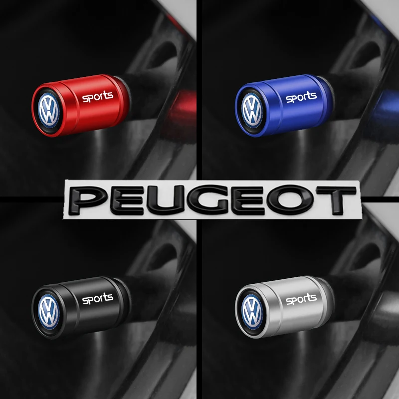 Auto-Schlüsselanhänger/4 Stück Auto-Styling Metall-Ventilkappen zur Staubschutz für VW GTI Polo Golf Passat B8 Tiguan Jetta ID.3 Arteon. – Detail 5