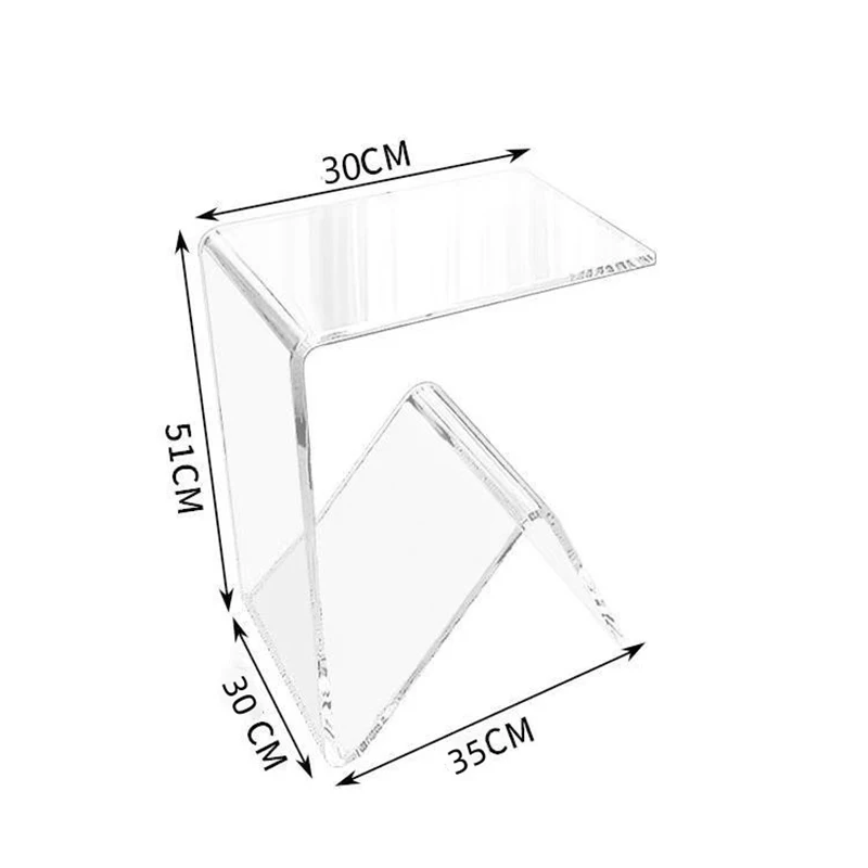 Simple Small Sofa Tables Transparent Acrylic Side Coffee Table Home Furniture Bay Window Laptop Table Bedroom Living Room Table