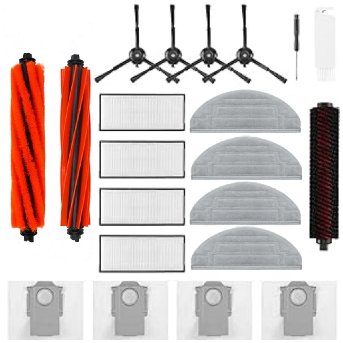 21PCS Replacement Parts for S8 Pro Ultra Robot Vacuum Cleaner Dual Main Brush Side Brush Hepa Filter