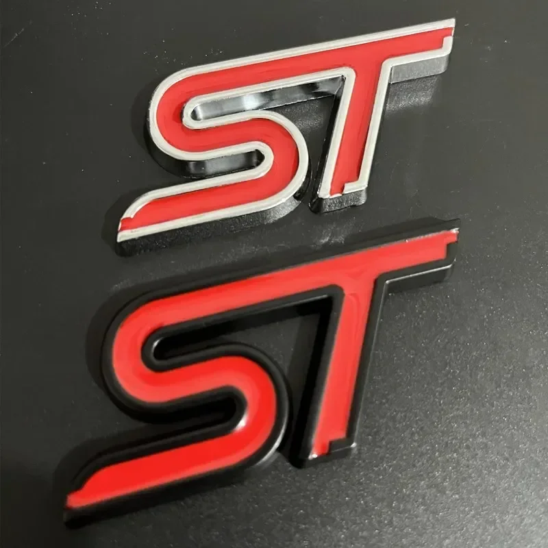 3D Metal Logo ST Line Emblem Car Rear Trunk Badge Decals For Ford Edge Puma Kuga Mondeo Fiesta Ecosport Focus STLINE Sticker