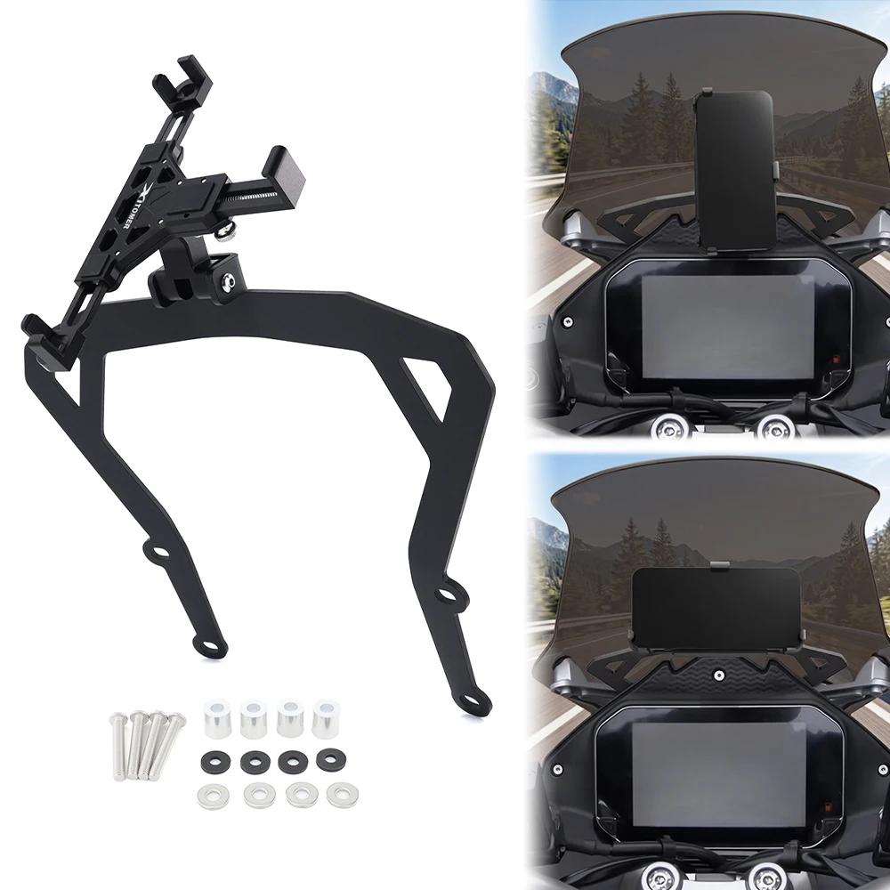 Motorcycle Aluminum GPS Mount Navigation Plate Bracket Mobile Phone Holder Stand Support ADX 300 300ADX ADX300 2024-2026 For SYM