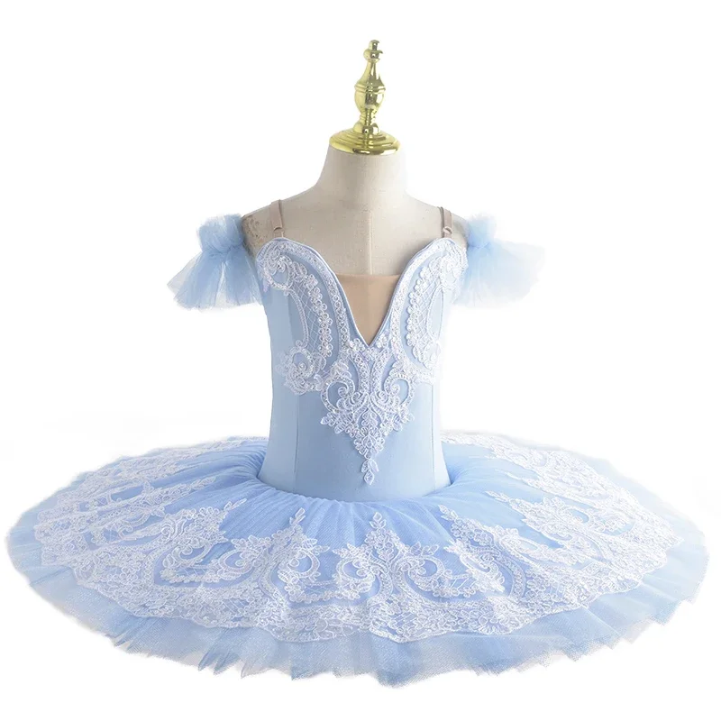 Robe de tutu brodée dorée pour enfants, jupe de ballet professionnelle, olympiques de danse du ventre, Gelromantic