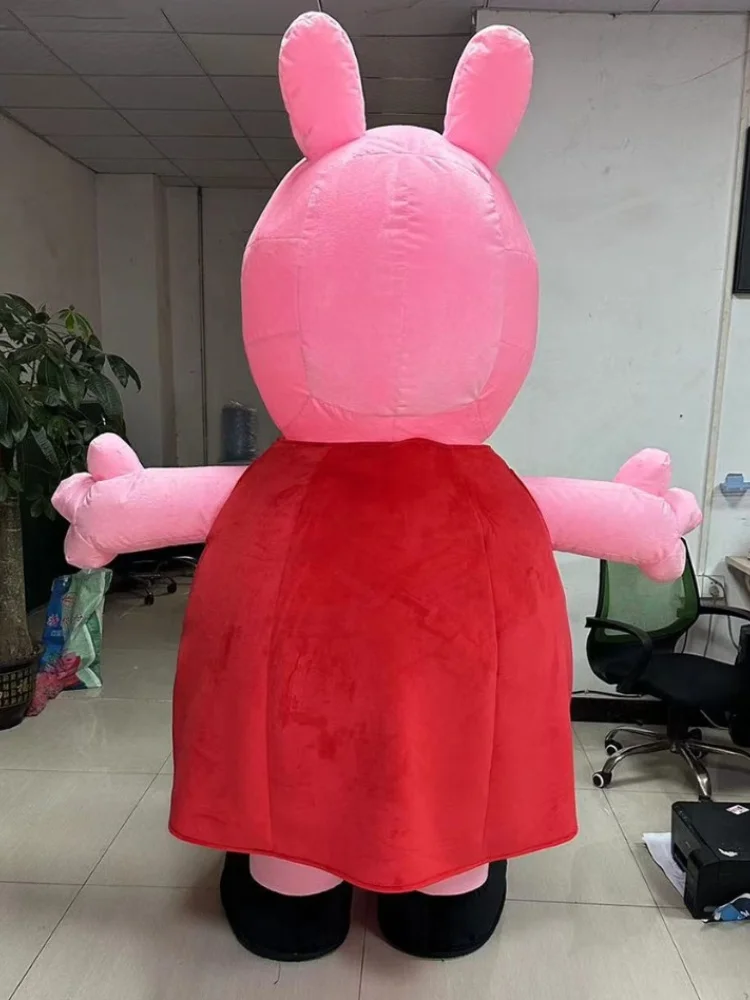 2m aufblasbare Peeppa Pig Maskottchen-Kostüme, Zeichentrickfiguren, Cosplay-Anzüge für Erwachsene, Weihnachten, Karneval, Familienparty-Requisite, Kindergeschenk