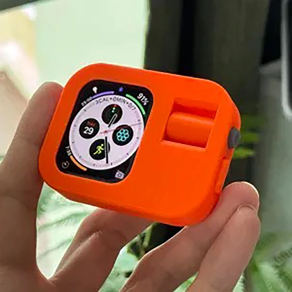 3D Printing For Apple iWatch 45/44MM Decompression Watch Protective Case One-Handed Operation Smart Watch Accessories