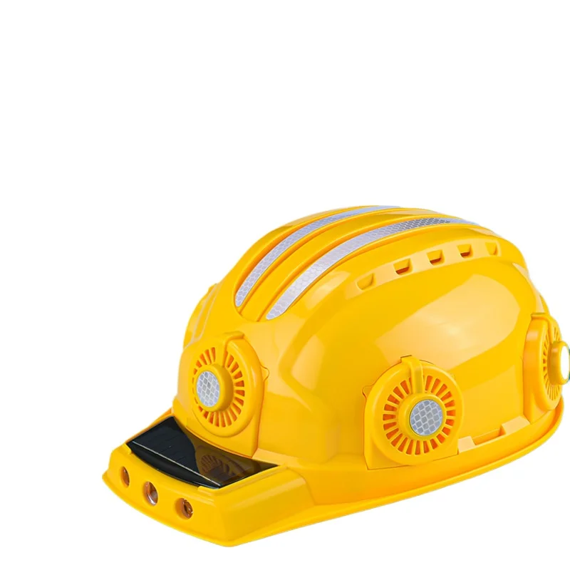 National standard five-fan construction site helmet air conditioner refrigeration rechargeable with Bluetooth sunscreen smash