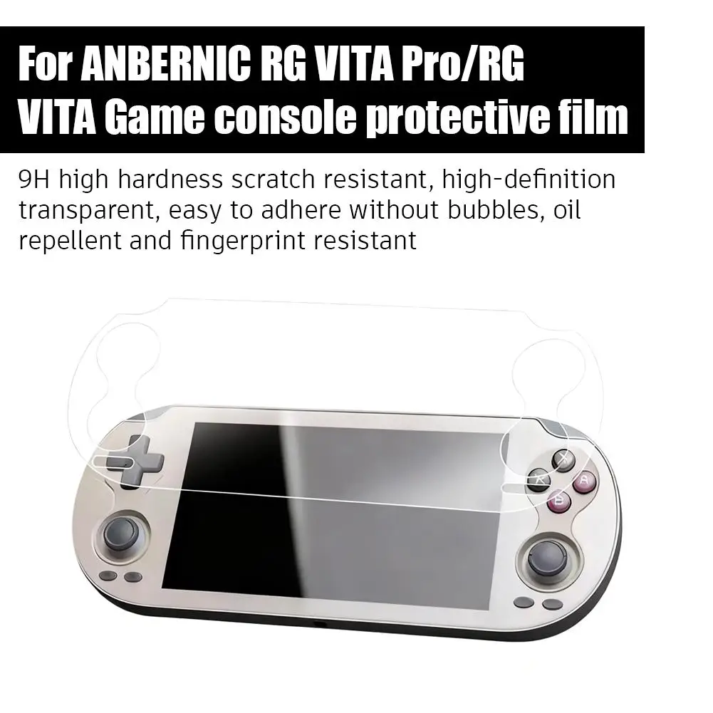 HD Clear Protective Film for ANBERNIC RG VITA Pro Game Console Anti-Fingerprint Tempered Glass Screen Protector for RG VITA
